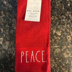 RAE Dunn kitchen towels set of 3 Holday